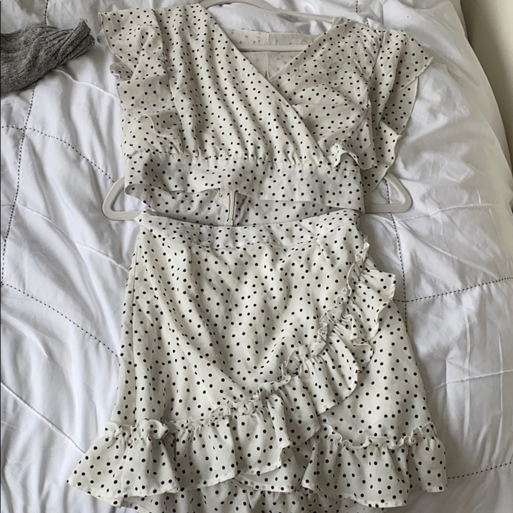 Black & White polka dot set